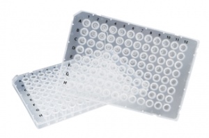 38900, SORENSON 96-Well Fast Plate, NATURAL, non-sterile - 25 plates per pack, 4 packs per case (Case of 100) - CS - Sorenson BioScience - NON-SKIRTED PLATES - PCR SUPPLIES - 96 WELL PCR PLATES