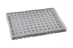 74370, SORENSON Semi-Skirt 96 Well Raised Rim PCR Plate - 25 plates per pack, 4 pack per case (Case of 100) - CS - Sorenson BioScience - PCR SUPPLIES