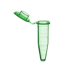 C2000-G, MTC BIO Sterile Microtube w/ cap, 1.5mL, green, w/ self-standing &amp; Stop-Pops™ (Case of 500) - CS - MTC Bio - MICROCENTRIFUGE TUBES - TUBES AND VIALS