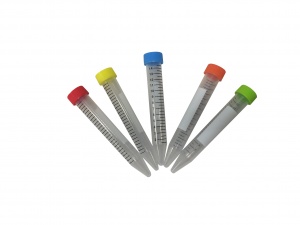 C2716, MTC BIO SpectraTube™ 15mL PP (17x118mm), flat rainbow screw cap, bulk bags, 25 tubes of each color per bag, 4 bags of each color per pack (Case of 500) - CS - MTC Bio - CENTRIFUGE TUBES - TUBES AND VIALS