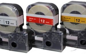 L9010-12YK, MTC BIO 26' Cassette of 12mm lab tape, yellow w/ black print - EA - MTC Bio - LAB PRINTER - GENERAL LAB SUPPLIES