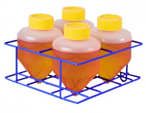 H1000-MR-T600, BENCHMARK MAGic Clamp™ Tube Rack, 4 x 500mL or 600mL Conical Bottles - EA - Benchmark - EQUIPMENT