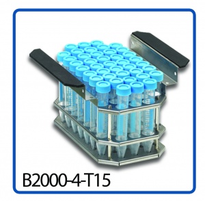 B2000-4-T150, BENCHMARK Test Tube rack for 41 x 15 ml tubes - EA - Benchmark - ACCESSORIES - EQUIPMENT - WATER BATHS