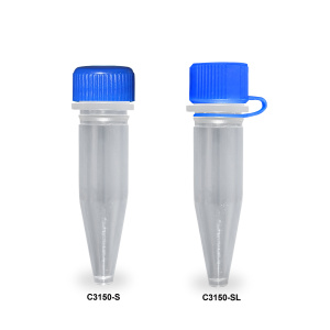 C3150-SL, MTC BIO Screw-Cap Microtubes, 1.5ml, sterile, O-ring, blue loop-caps attached (Case of 1000) - CS - MTC BIO - TUBES AND VIALS