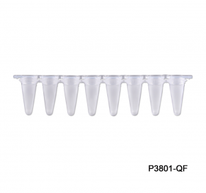 P3801-QF, MTC BIO 0.1ml qPCR 8-Strip (With SEPARATE Optical Strip Caps) FROSTED, 120/pk - PK - MTC BIO - PCR SUPPLIES